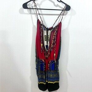 African style dashiki romper with pockets size s/m